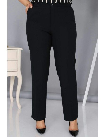 Klasikinės moteriškos kelnės su užtrauktuku
