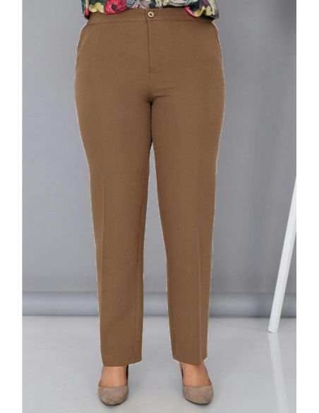 Классические женские брюки на молнии.