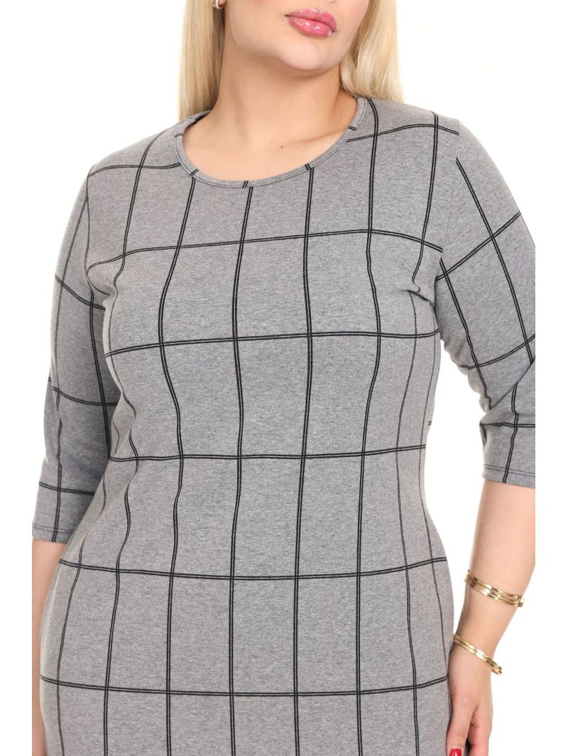 Klasikinė languota suknelė su kišenėmis Klasikinė languota suknelė su kišenėmis