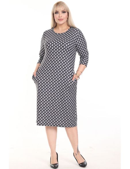 Klasikinė suknelė su kišenėmis