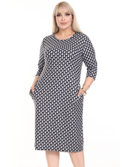 Klasikinė suknelė su kišenėmis