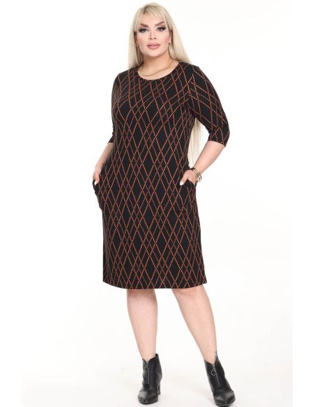 Klasikinė suknelė su kišenėmis