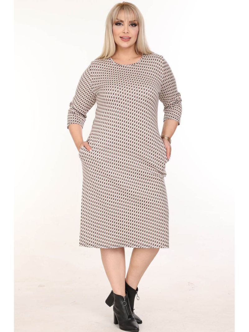 Klasikinė suknelė su kišenėmis