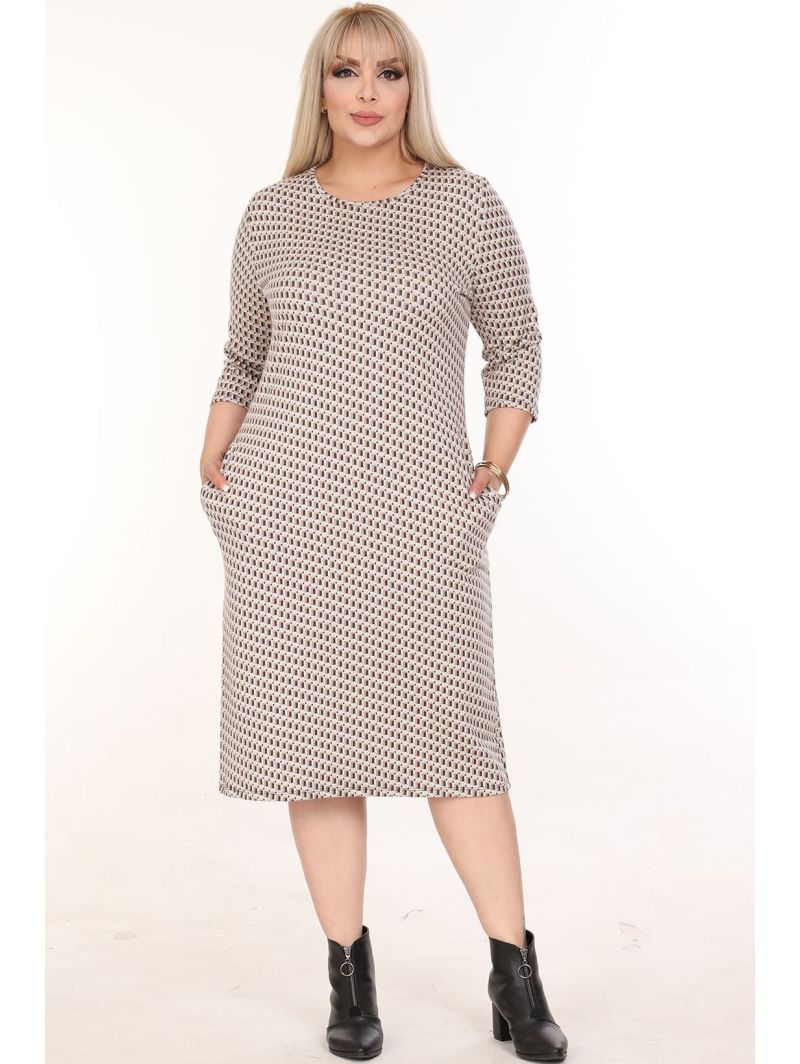 Klasikinė suknelė su kišenėmis