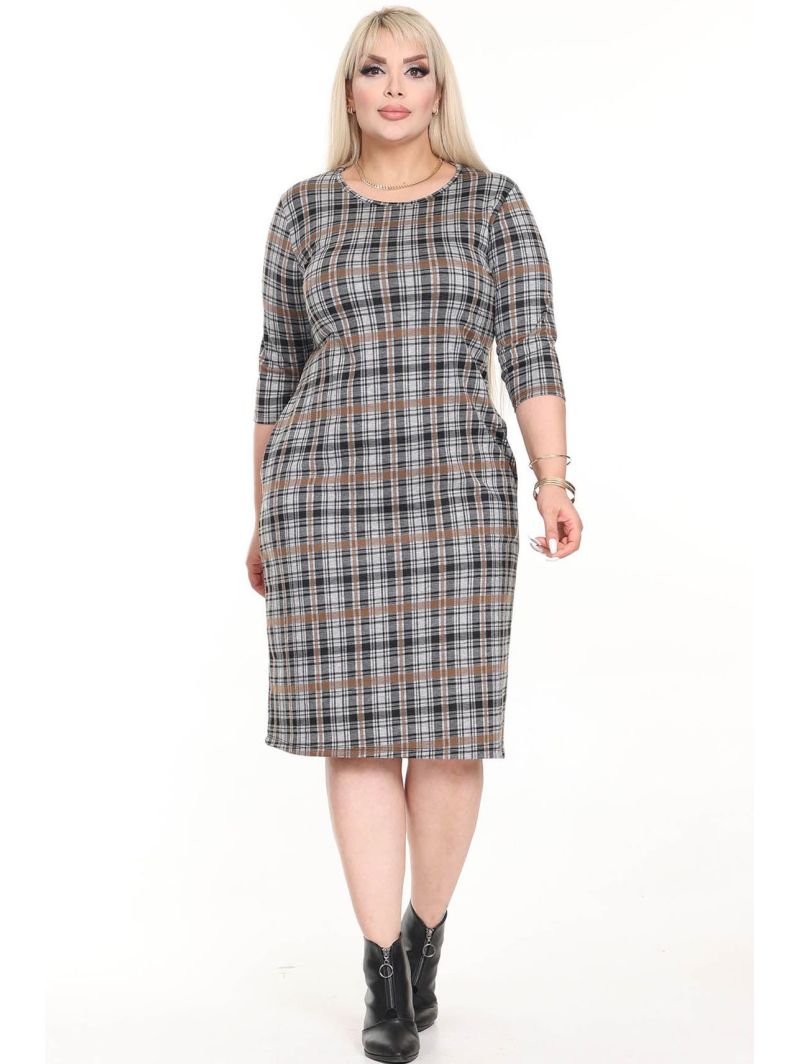 Klassikaline ruuduline kleit taskutega Klassikaline ruuduline kleit taskutega