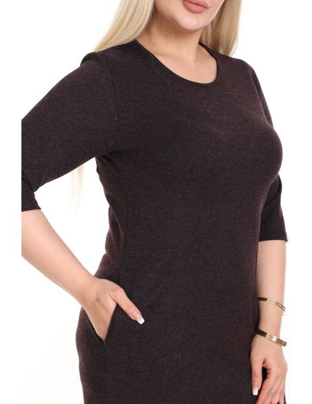 Коричневое платье