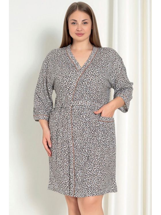 Puuvillane hommikumantel rihmaga