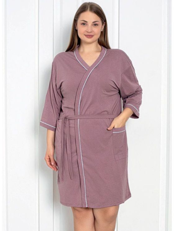 Puuvillane hommikumantel rihmaga