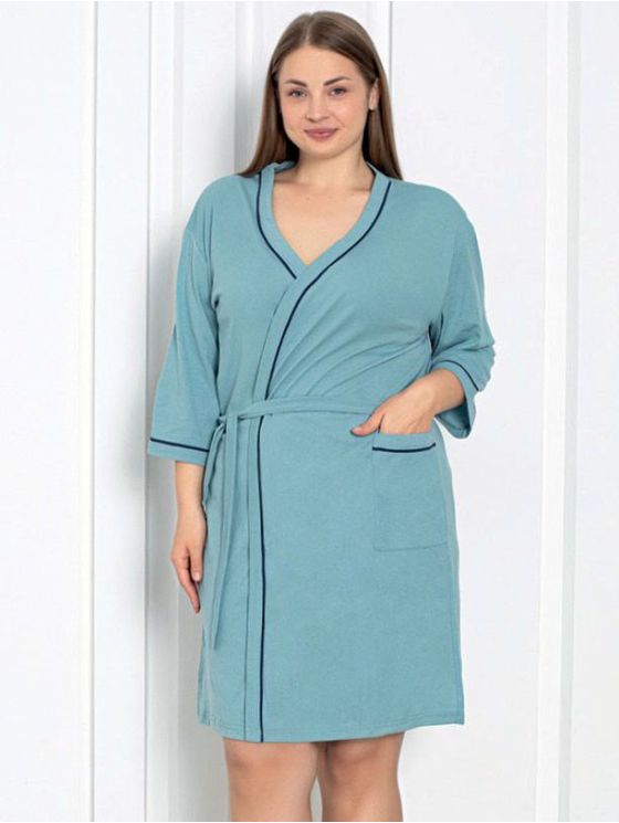 Puuvillane hommikumantel rihmaga