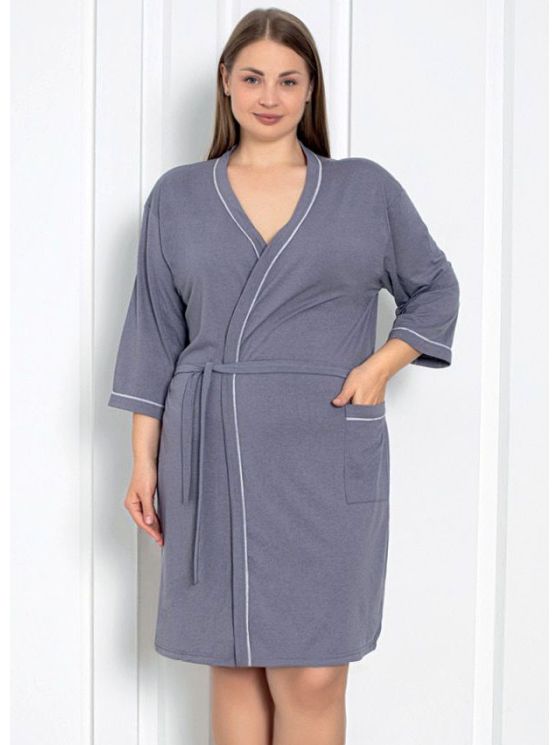 Kokvilnas halāts ar siksniņu