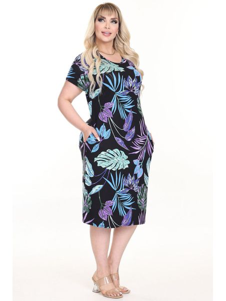 Īsroku, daudzkrāsaina kleita