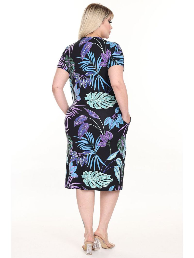 Lühikeste varrukatega, värviline kleit Lühikeste varrukatega, värviline kleit