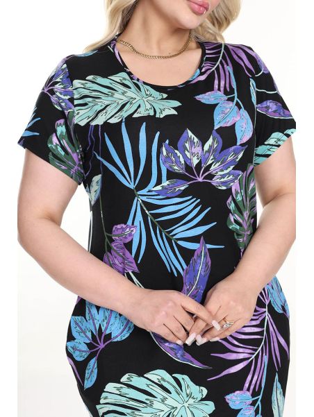 Lühikeste varrukatega, värviline kleit