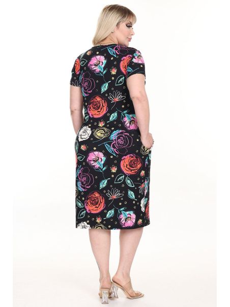 Lühikeste varrukatega mustriline kleit