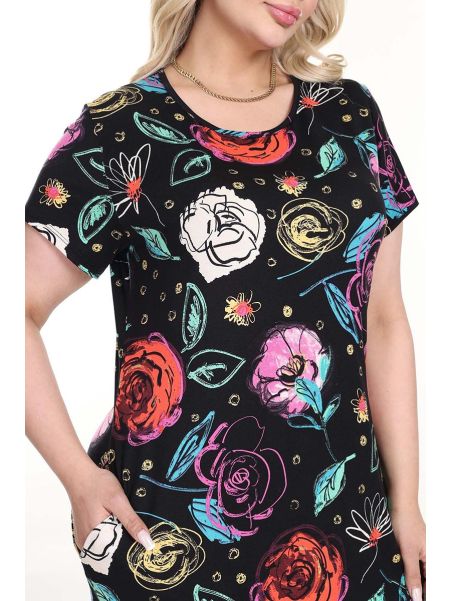 Rakstaina īsroku kleita