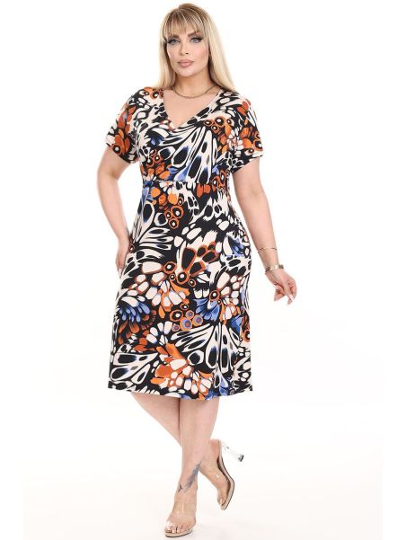 Rakstaina īsroku kleita