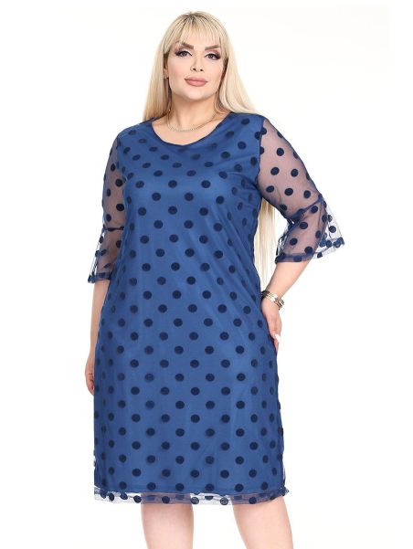 Sinine kleit helmestega