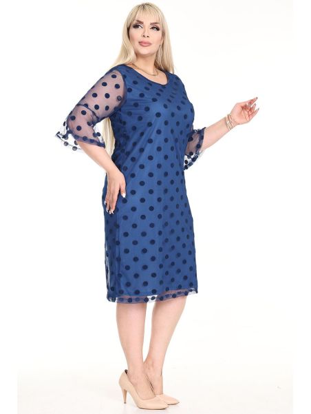 Sinine kleit helmestega