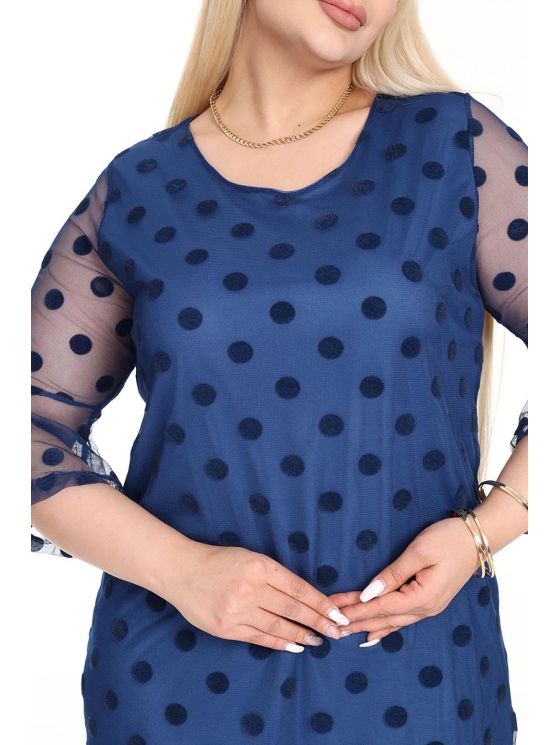 Zila kleita ar pērlītēm 2