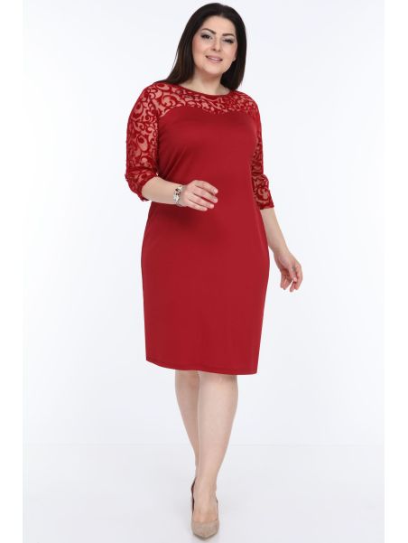 Платье темно-красное