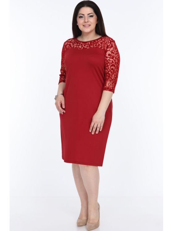 Tamsiai raudona suknelė 2