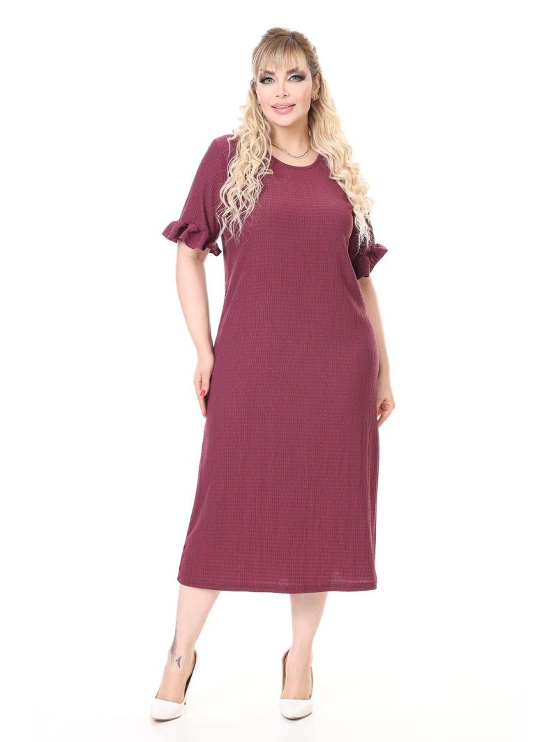 Bordo īsroku kleita