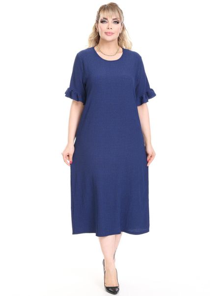 Sinine kleit lühikeste varrukatega