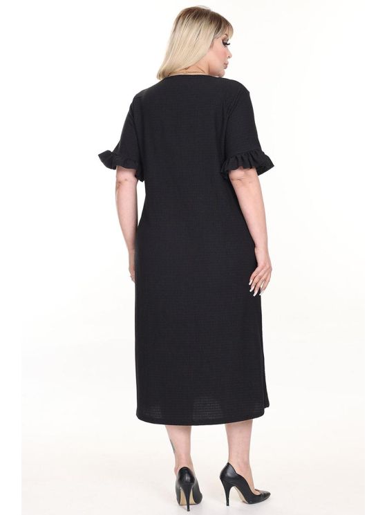 Черное платье с короткими рукавами 2