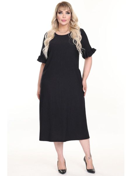 Must lühikeste varrukatega kleit