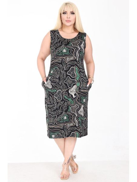 Летнее платье без рукавов