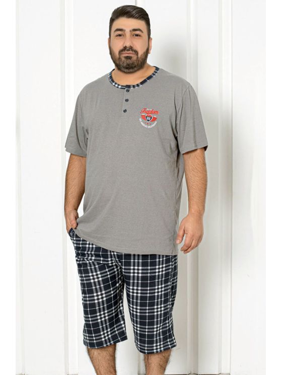 Trumpa didesnių dydžių pižama vyrams