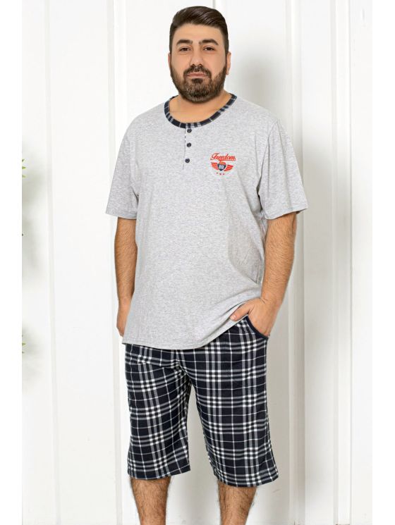 Trumpa didesnių dydžių pižama vyrams