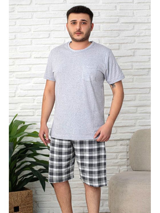 Trumpa didesnių dydžių pižama vyrams